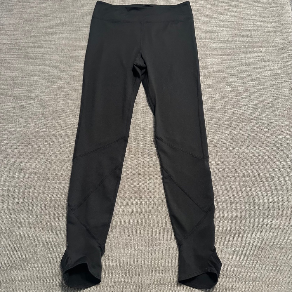 FP Movement Leggings Women Medium Black Split Hem Seam Detail Active